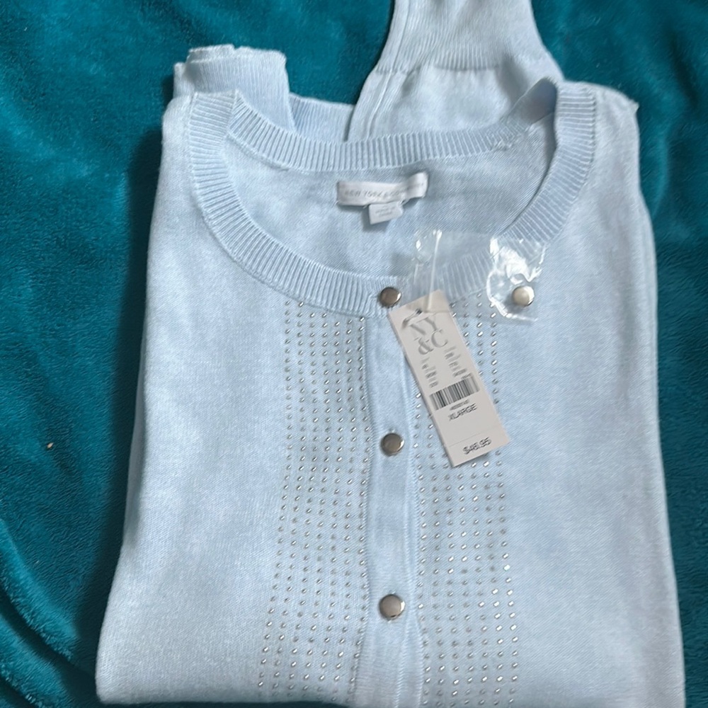 Blue cardigan long sleeve